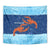 Turks and Caicos Islands Tapestry with Red Crab and Ocean Wave Coral Reef Design - Wonder Print Shop