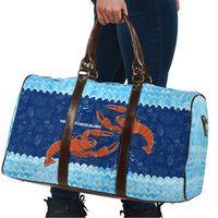 Turks and Caicos Islands Travel Bag with Red Crab and Ocean Wave Coral Reef Design - Wonder Print Shop