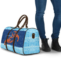 Turks and Caicos Islands Travel Bag with Red Crab and Ocean Wave Coral Reef Design - Wonder Print Shop
