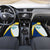 Turks and Caicos Islands Car Mats with Sea Shell Graphic and Yellow Blue Wave Design - Wonder Print Shop