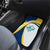 Turks and Caicos Islands Car Mats with Sea Shell Graphic and Yellow Blue Wave Design - Wonder Print Shop
