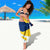 Turks and Caicos Islands Sarong with Sea Shell Graphic and Yellow Blue Wave Design - Wonder Print Shop