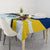 Turks and Caicos Islands Tablecloth with Sea Shell Graphic and Yellow Blue Wave Design - Wonder Print Shop