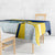 Turks and Caicos Islands Tablecloth with Sea Shell Graphic and Yellow Blue Wave Design - Wonder Print Shop