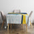 Turks and Caicos Islands Tablecloth with Sea Shell Graphic and Yellow Blue Wave Design - Wonder Print Shop