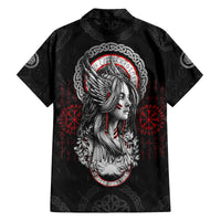 Viking Shieldmaiden Family Matching Long Sleeve Bodycon Dress and Hawaiian Shirt with Viking Compass Vegvisir - Wonder Print Shop