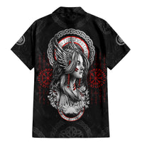 Viking Shieldmaiden Family Matching Mermaid Dress and Hawaiian Shirt with Viking Compass Vegvisir - Wonder Print Shop