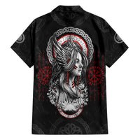 Viking Shieldmaiden Family Matching Off Shoulder Maxi Dress and Hawaiian Shirt with Viking Compass Vegvisir - Wonder Print Shop
