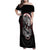 Viking Shieldmaiden Family Matching Off Shoulder Maxi Dress and Hawaiian Shirt with Viking Compass Vegvisir - Wonder Print Shop