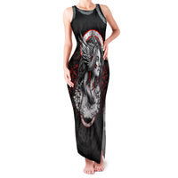Viking Shieldmaiden Family Matching Tank Maxi Dress and Hawaiian Shirt with Viking Compass Vegvisir - Wonder Print Shop