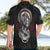 Viking Shieldmaiden Hawaiian Shirt with Viking Compass Vegvisir - Wonder Print Shop