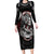 Viking Shieldmaiden Long Sleeve Bodycon Dress with Viking Compass Vegvisir - Wonder Print Shop