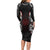 Viking Shieldmaiden Long Sleeve Bodycon Dress with Viking Compass Vegvisir - Wonder Print Shop