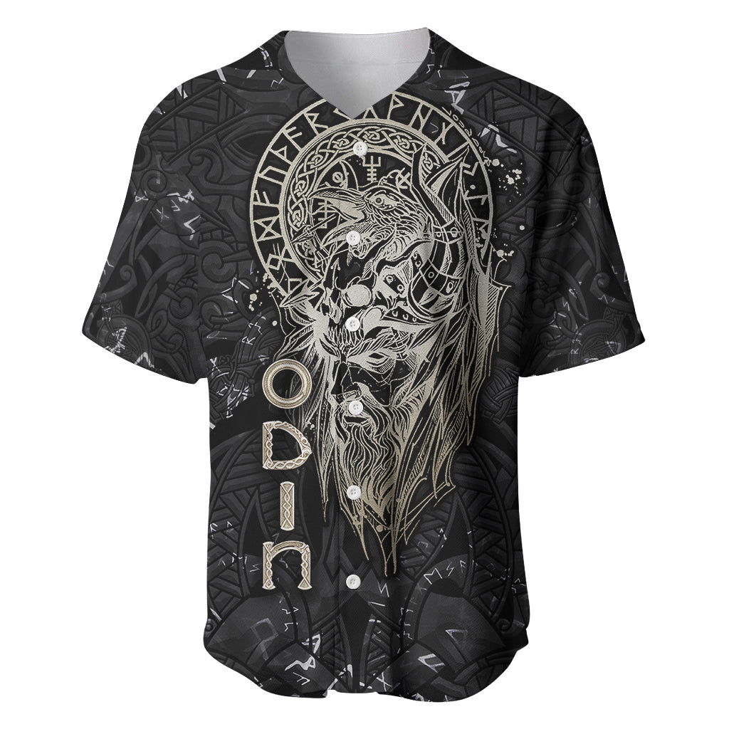 Viking Navigator Baseball Jersey Odin's Wisdom in Symbols - Wonder Print Shop