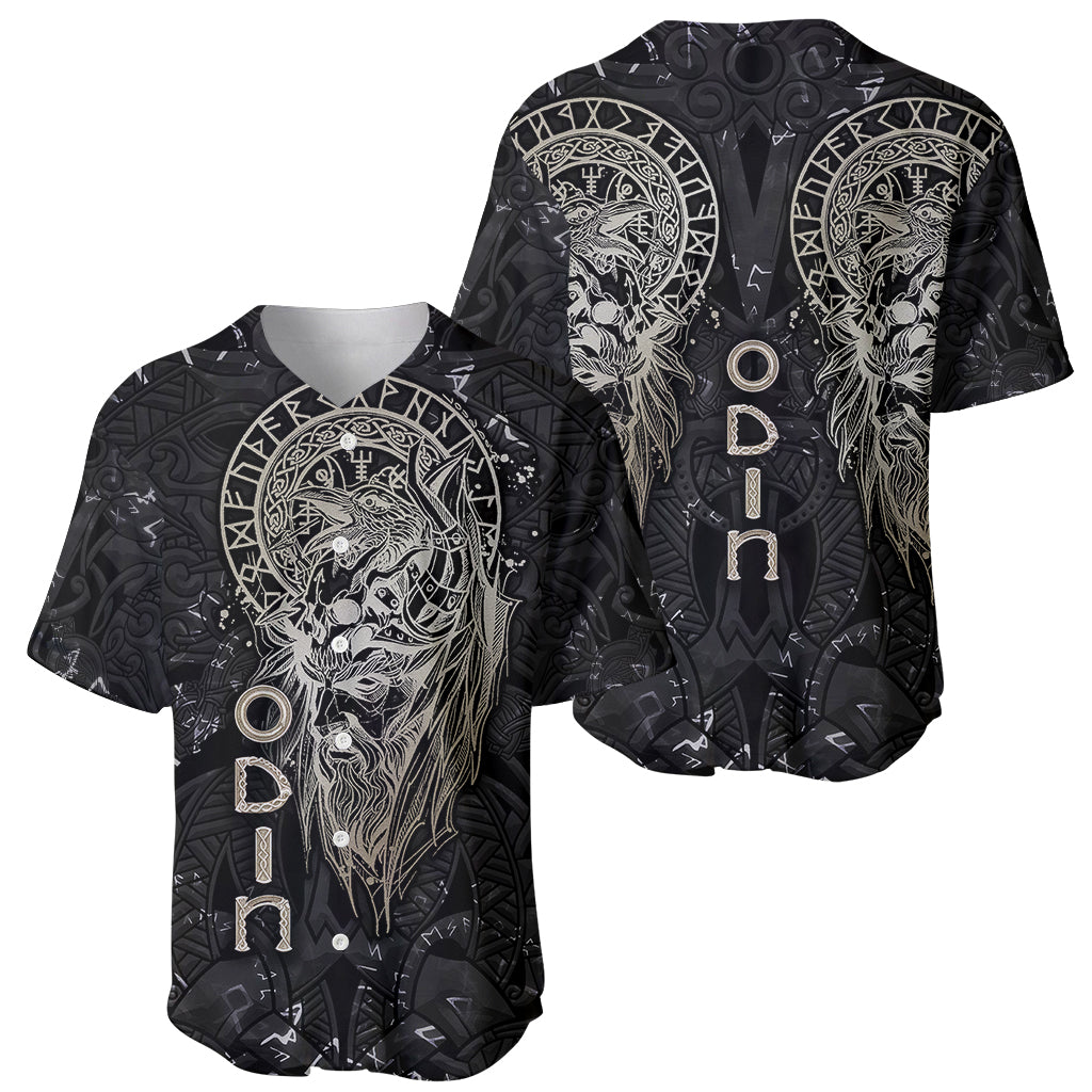Viking Navigator Baseball Jersey Odin's Wisdom in Symbols - Wonder Print Shop