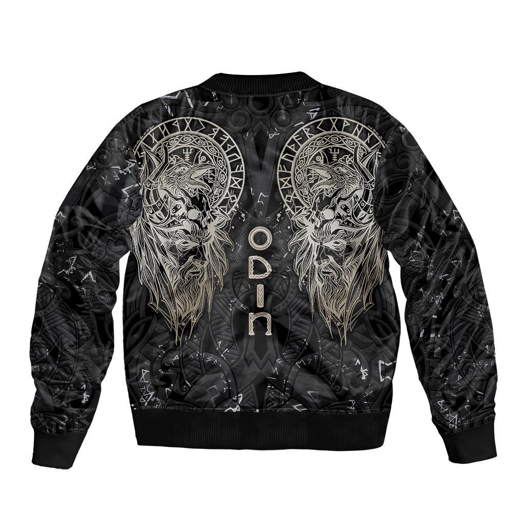 Viking Navigator Bomber Jacket Odin's Wisdom in Symbols - Wonder Print Shop