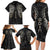 Viking Navigator Family Matching Long Sleeve Bodycon Dress and Hawaiian Shirt Odin's Wisdom in Symbols - Wonder Print Shop