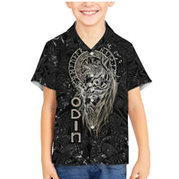 Viking Navigator Family Matching Mermaid Dress and Hawaiian Shirt Odin's Wisdom in Symbols - Wonder Print Shop