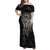 Viking Navigator Family Matching Off Shoulder Maxi Dress and Hawaiian Shirt Odin's Wisdom in Symbols - Wonder Print Shop
