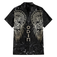 Viking Navigator Family Matching Off Shoulder Short Dress and Hawaiian Shirt Odin's Wisdom in Symbols - Wonder Print Shop