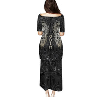 Viking Navigator Family Matching Puletasi Dress and Hawaiian Shirt Odin's Wisdom in Symbols - Wonder Print Shop