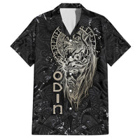 Viking Navigator Family Matching Short Sleeve Bodycon Dress and Hawaiian Shirt Odin's Wisdom in Symbols - Wonder Print Shop