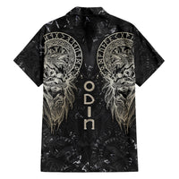 Viking Navigator Family Matching Short Sleeve Bodycon Dress and Hawaiian Shirt Odin's Wisdom in Symbols - Wonder Print Shop