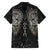 Viking Navigator Family Matching Short Sleeve Bodycon Dress and Hawaiian Shirt Odin's Wisdom in Symbols - Wonder Print Shop