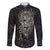 Viking Navigator Family Matching Short Sleeve Bodycon Dress and Hawaiian Shirt Odin's Wisdom in Symbols - Wonder Print Shop