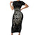 Viking Navigator Family Matching Short Sleeve Bodycon Dress and Hawaiian Shirt Odin's Wisdom in Symbols - Wonder Print Shop