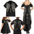 Viking Navigator Family Matching Summer Maxi Dress and Hawaiian Shirt Odin's Wisdom in Symbols - Wonder Print Shop