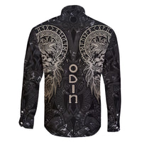 Viking Navigator Family Matching Summer Maxi Dress and Hawaiian Shirt Odin's Wisdom in Symbols - Wonder Print Shop