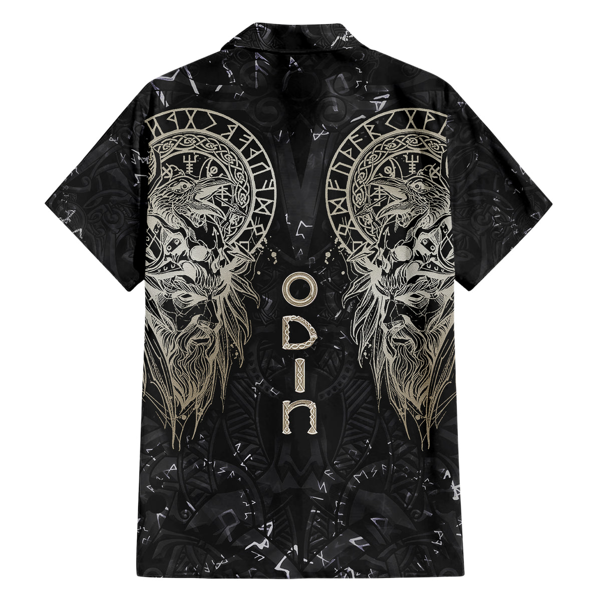 Viking Navigator Hawaiian Shirt Odin's Wisdom in Symbols - Wonder Print Shop