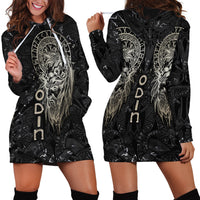 Viking Navigator Hoodie Dress Odin's Wisdom in Symbols - Wonder Print Shop