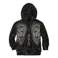 Viking Navigator Kid Hoodie Odin's Wisdom in Symbols - Wonder Print Shop