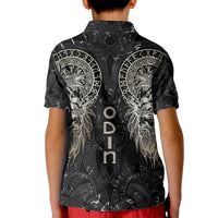 Viking Navigator Kid Polo Shirt Odin's Wisdom in Symbols - Wonder Print Shop