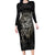 Viking Navigator Long Sleeve Bodycon Dress Odin's Wisdom in Symbols - Wonder Print Shop