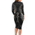 Viking Navigator Long Sleeve Bodycon Dress Odin's Wisdom in Symbols - Wonder Print Shop