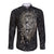 Viking Navigator Long Sleeve Button Shirt Odin's Wisdom in Symbols - Wonder Print Shop