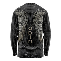Viking Navigator Long Sleeve Shirt Odin's Wisdom in Symbols - Wonder Print Shop