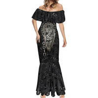 Viking Navigator Mermaid Dress Odin's Wisdom in Symbols - Wonder Print Shop