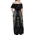 Viking Navigator Off Shoulder Maxi Dress Odin's Wisdom in Symbols - Wonder Print Shop