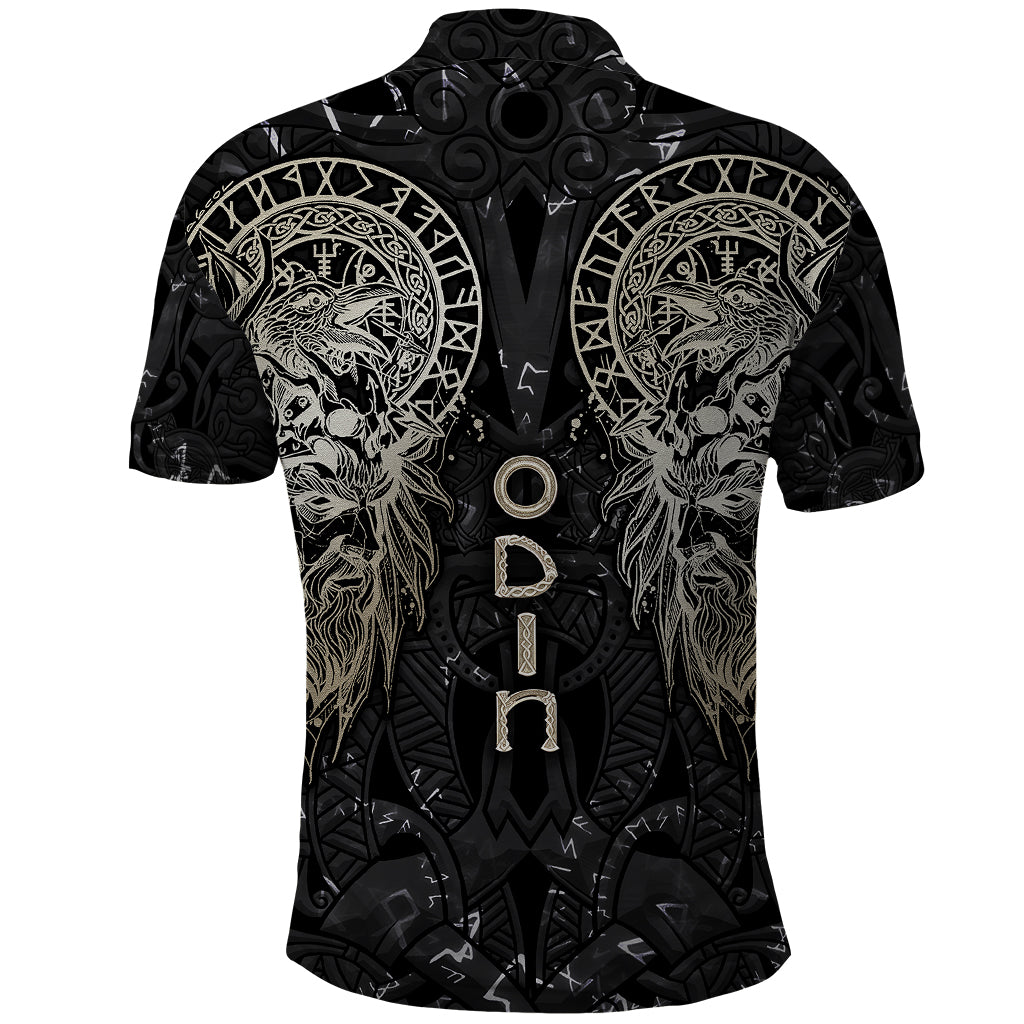 Viking Navigator Polo Shirt Odin's Wisdom in Symbols - Wonder Print Shop
