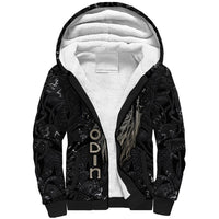 Viking Navigator Sherpa Hoodie Odin's Wisdom in Symbols - Wonder Print Shop