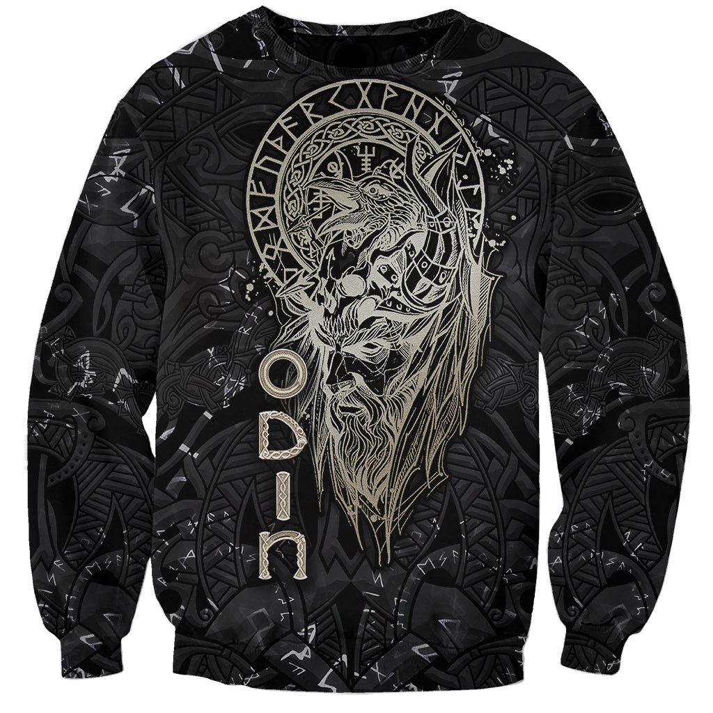 Viking Navigator Sweatshirt Odin's Wisdom in Symbols - Wonder Print Shop