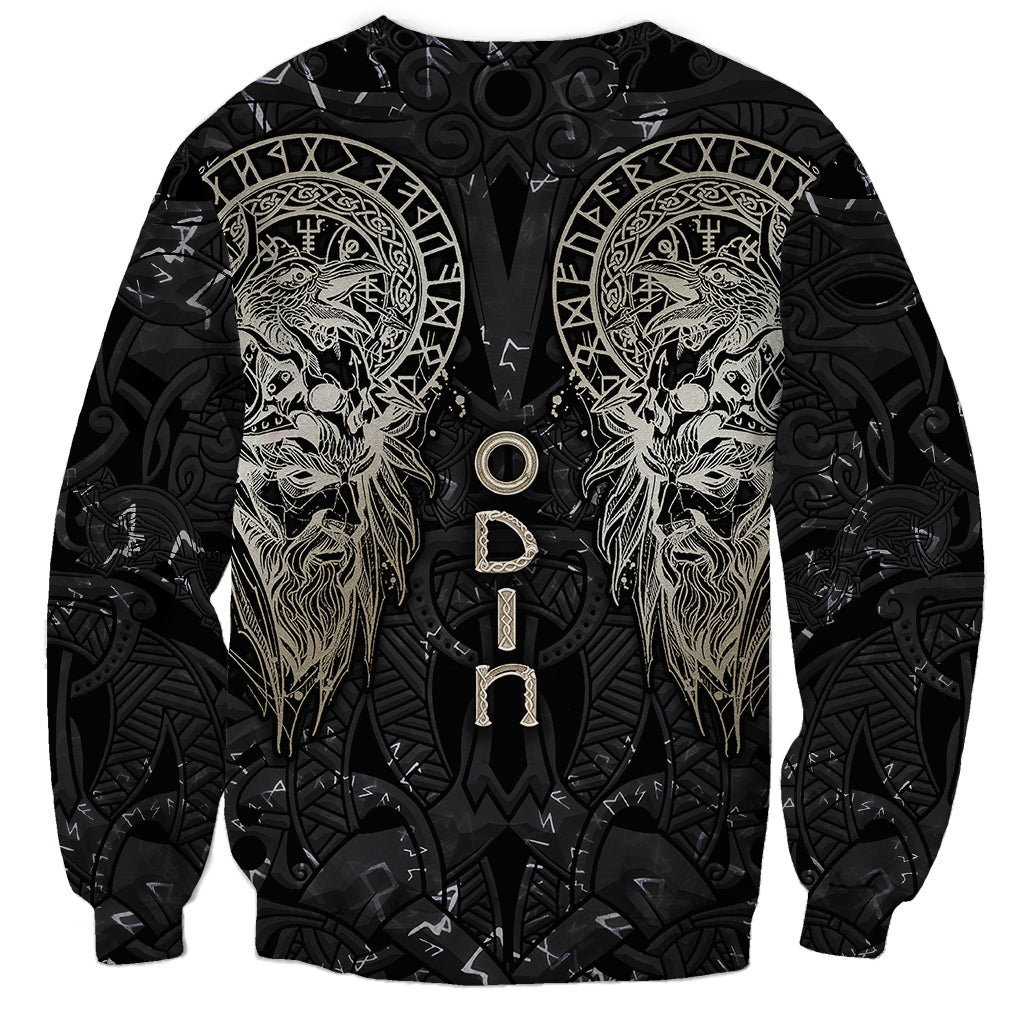 Viking Navigator Sweatshirt Odin's Wisdom in Symbols - Wonder Print Shop