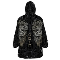 Viking Navigator Wearable Blanket Hoodie Odin's Wisdom in Symbols - Wonder Print Shop