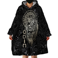 Viking Navigator Wearable Blanket Hoodie Odin's Wisdom in Symbols - Wonder Print Shop