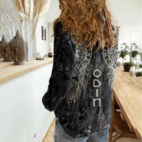 Viking Navigator Women Casual Shirt Odin's Wisdom in Symbols - Wonder Print Shop