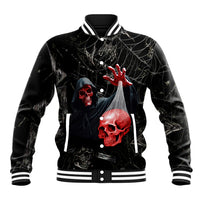 Hello Darkness My Old Friend Skull Baseball Jacket - Wonder Print Shop